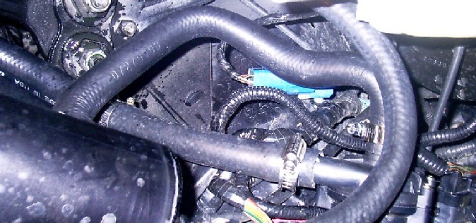 Pre-formed hose installed.