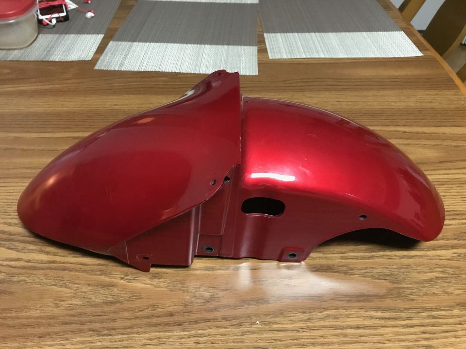 1998 ZX9R front fender before wrap