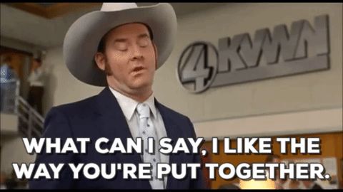 1995 Mercury Grand Marquis - A reaction-GIF frame of a man in a white cowboy hat and dark suit standing in front of a "4 KVWN" news studio logo, captioned "WHAT CAN I S…