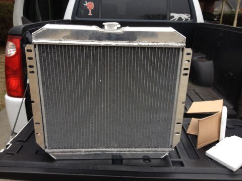 1968 Mercury Cougar - New aluminum radiator ready for installation.