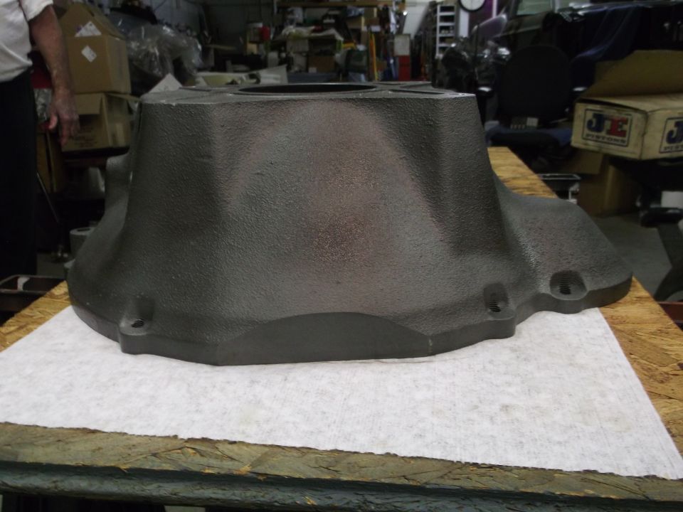 cast iron part on a workbench