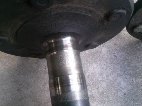 1996 Ford Bronco - Axle shaft and hub assembly shown in detail, possibly for a rear end rebuild project.