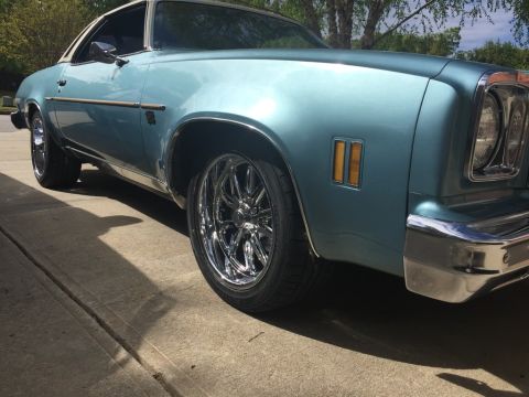 1975 Chevrolet Chevelle - This 1975 Chevrolet Chevelle coupe features a light blue paint job and custom chrome wheels.