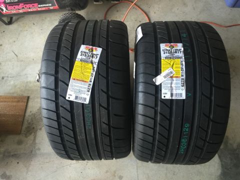 1975 Chevrolet Chevelle - New Nitto Street Comp tires, size 315/35R17, ready for installation.