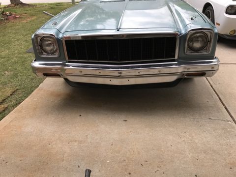 1975 Chevrolet Chevelle - Front view of a 1975 Chevrolet Chevelle parked on a concrete driveway.