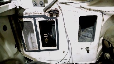 1983 Ford Bronco - I've had a complete charged A/C system lying around for a few years, so while the truck was in the shop, I swapped it in. The plastic invar…