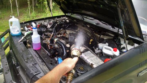1983 Ford Bronco - Although I never wash the outside, I try to keep the engine & underside clean. But it had been a couple of years, so I rinsed it out. If th…