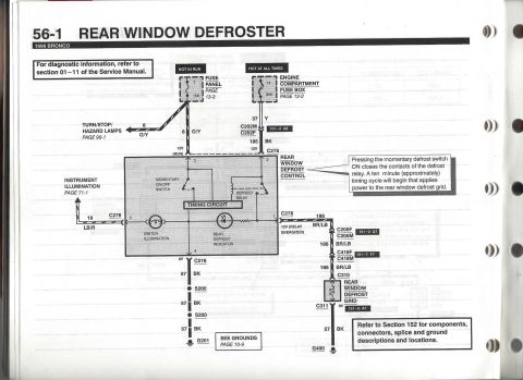 1996 Ford Bronco - Rear Window Defroster 1