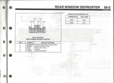 1996 Ford Bronco - Rear Window Defroster 2