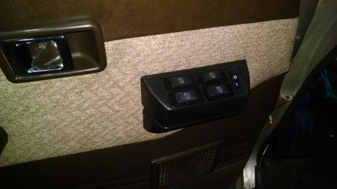 1988 Toyota Land Cruiser - The aftermarket power window system barely works; partially due to the glass runs being old.