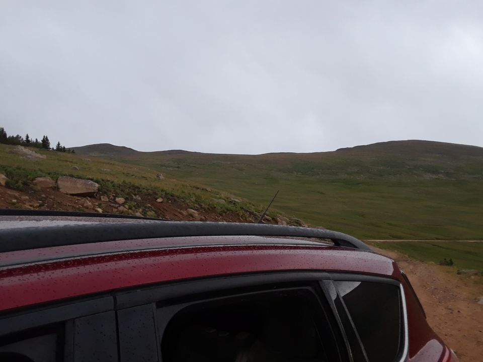 Getting closer to the top. Road gets a bit rougher from here