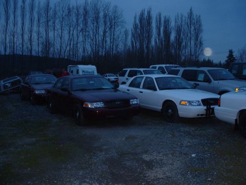 1999 Ford Crown Victoria - Two Dark Toreador Red PIs.