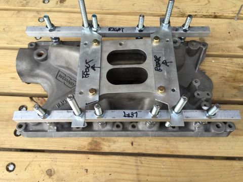 1981 Ford LTD - Better lighting. Short pieces of 1/2" threaded rod hold each bung and allow me to adjust the bung height pretty precisely. Had to make…