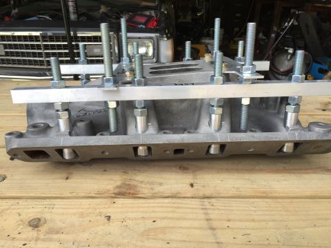 1981 Ford LTD - The lower nuts holding the bungs had to be ground down to 3/4" diameter to fit through the holes with the bungs. I ground flats on the…