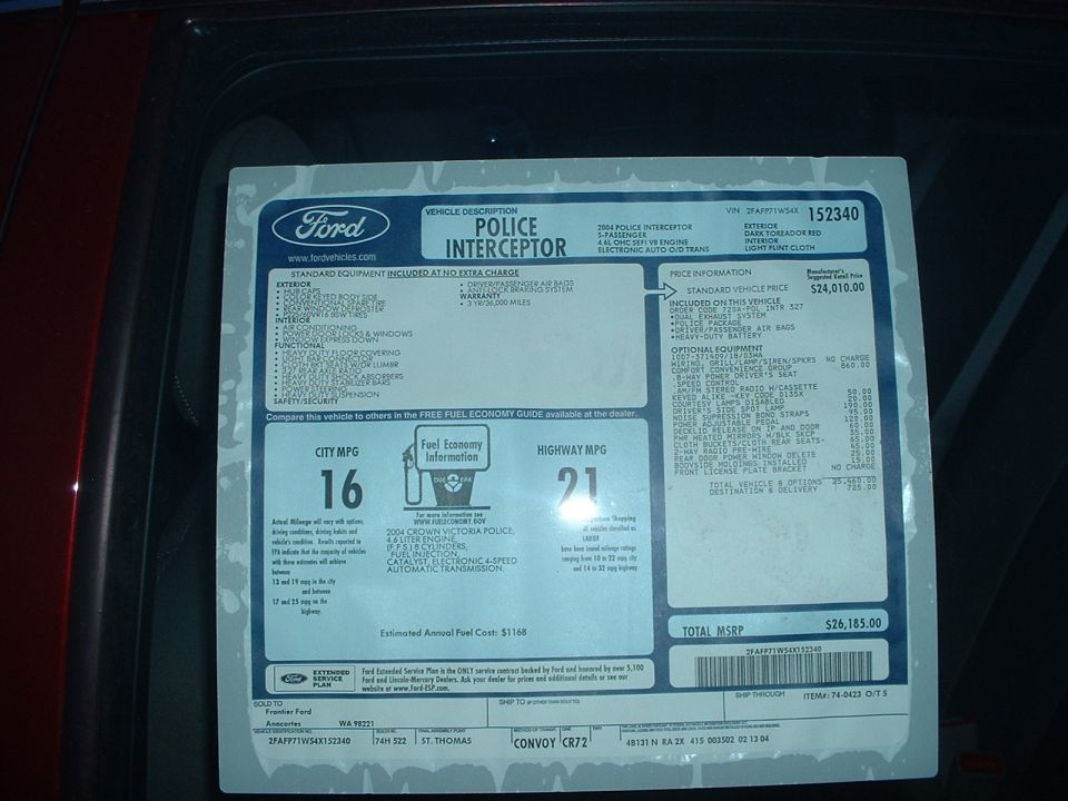 Window sticker of one of the red PIs.
