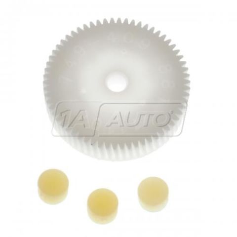 1994 Ford Bronco - Close-up photo of a window regulator's white nylon drive gear with three replacement gear teeth.