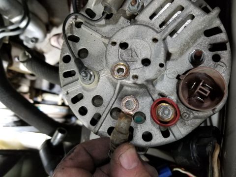 1988 Toyota Land Cruiser - After a few voltage checks under load, I realized that there was high resistance at both the alternator output (positive) and case ground (…