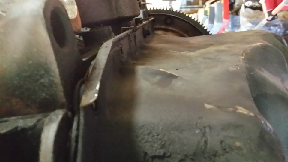 Profile shot showing bulge from the violent end of this engine.