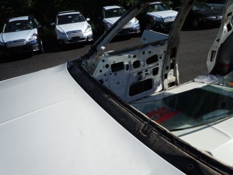 2001 Ford Crown Victoria - View of a car's interior door frame and hood, with other vehicles in the background.