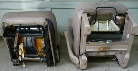 1992 Ford Bronco - Bronco vs Windstar seat slider setups.