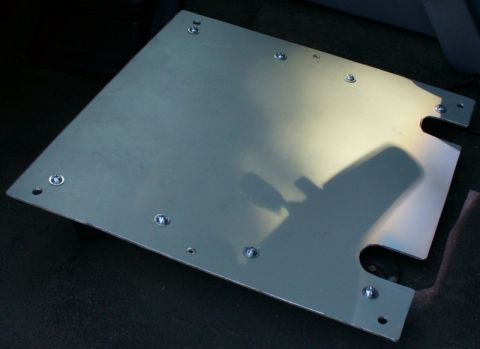 1992 Ford Bronco - Had to cut down the vertical sides of the adapter plate to clear the sides of the Windstar seat cushion and brackets.