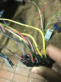 1988 Ford Bronco - Wiring harness detail, likely from a vehicle's electrical system, showing multiple wire connections.