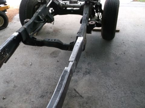 1999 Ford Ranger - Two frames cut and welded together to make an extended cab frame.