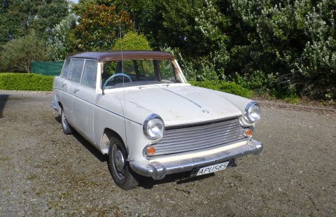 1962 MG B - Austin A40 Farina Countryman wagon from the late 1950s.