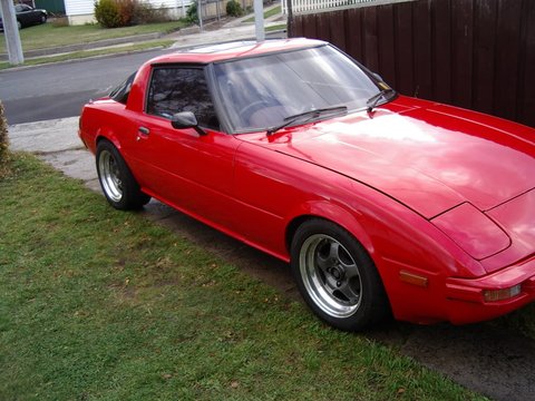1973 Mazda RX-3 - My old RX7. This is the wheel combo I'll run on the RX3