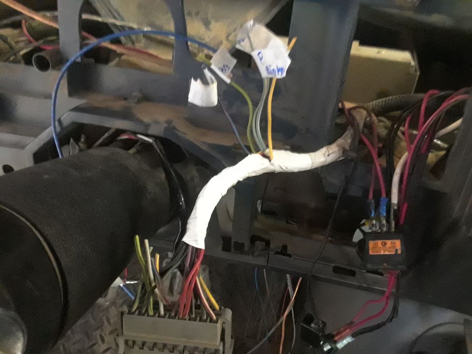 Old wires separated into ones that I'll reuse and ones I wont