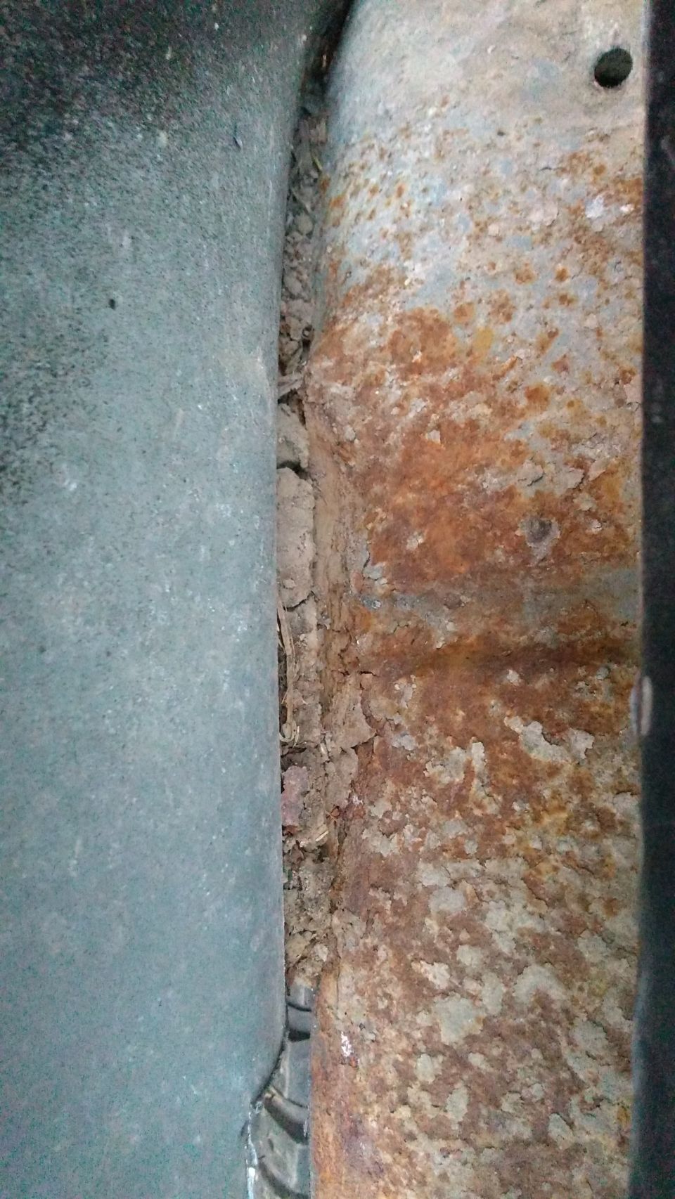 The crease I talked about earlier.