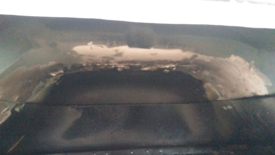I stripped the inner arch the best I could before painting.