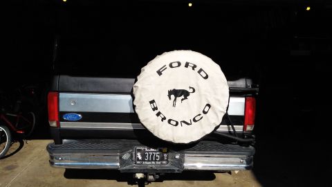 1996 Ford Bronco - Final coat of paint went on so I started putting it back together. First time I had a spare tire in months.