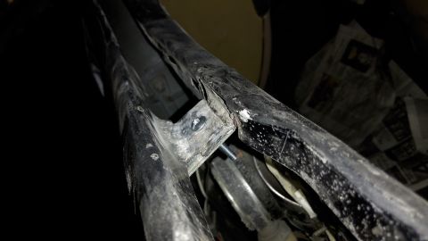 1996 Ford Bronco - My driverside mirror to door support kept breaking so I investigated. The fault was in a spot weld connecting the outer door panel to the i…