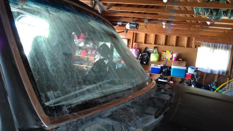 1996 Ford Bronco - New chrome windshield trim on. This stuff was expensive but looks amazing.