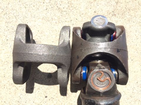 1978 Ford Bronco - New H Yoke on the left (part number Moog 647), old H yoke on the right.