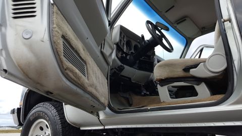 1995 Ford Bronco - Interior view of a truck, showing the driver's seat and dashboard.