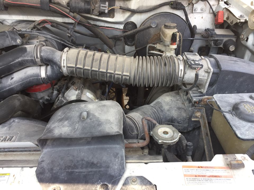 Stock intake air tube to air box