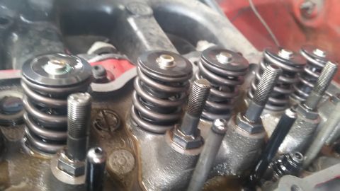 1981 Ford Bronco - Close-up view of engine valve springs and rocker arms, likely from a Ford vehicle.