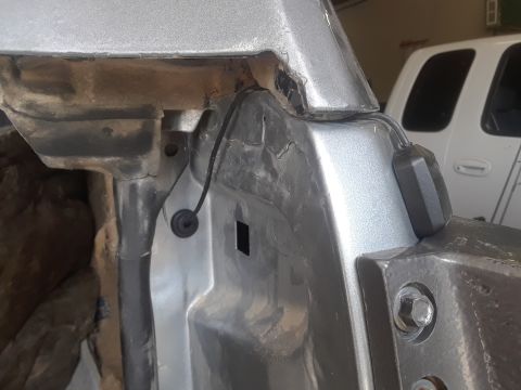 1985 Ford Bronco - GPS antenna placement... except I was a foot short. So I moved it to the other side.