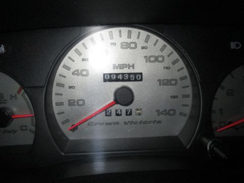 2004 Ford Crown Victoria - Speedometer and odometer from a Crown Victoria, displaying 94,350 miles.