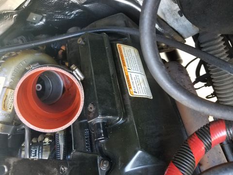 1995 Ford F-250 - gotta flip the doghouse so the nipple faces towards the firewall.