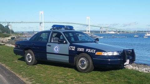 1991 Ford LTD Crown Victoria - Rhode Island State Police Crown Victoria parked near the Newport Bridge.