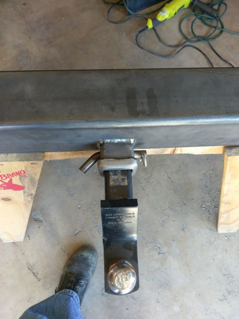 1988 Ford Bronco - Close-up of a trailer hitch receiver assembly, not a 1988 Ford Bronco rear bumper.