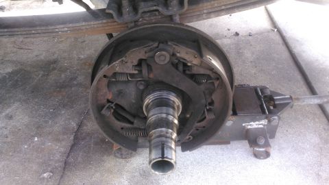 1990 Ford F-250 - take off the spindle nut and then you can pull the entire hub off. the spindle seal will be abit stuck to the spindle, just pry it off