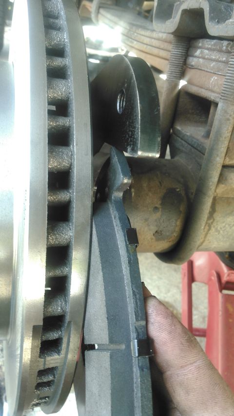 1990 Ford F-250 - in the instructions it claims that some axles may need the caliper bracket shimmed away from the rotor. mine is one of those. you will be a…
