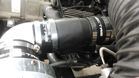 1996 Ford Bronco - i have a Pro-M 75mm bullet unflanged MAF. i choose to have it upside down so the connector can reach and its more hidden. i will be adding…