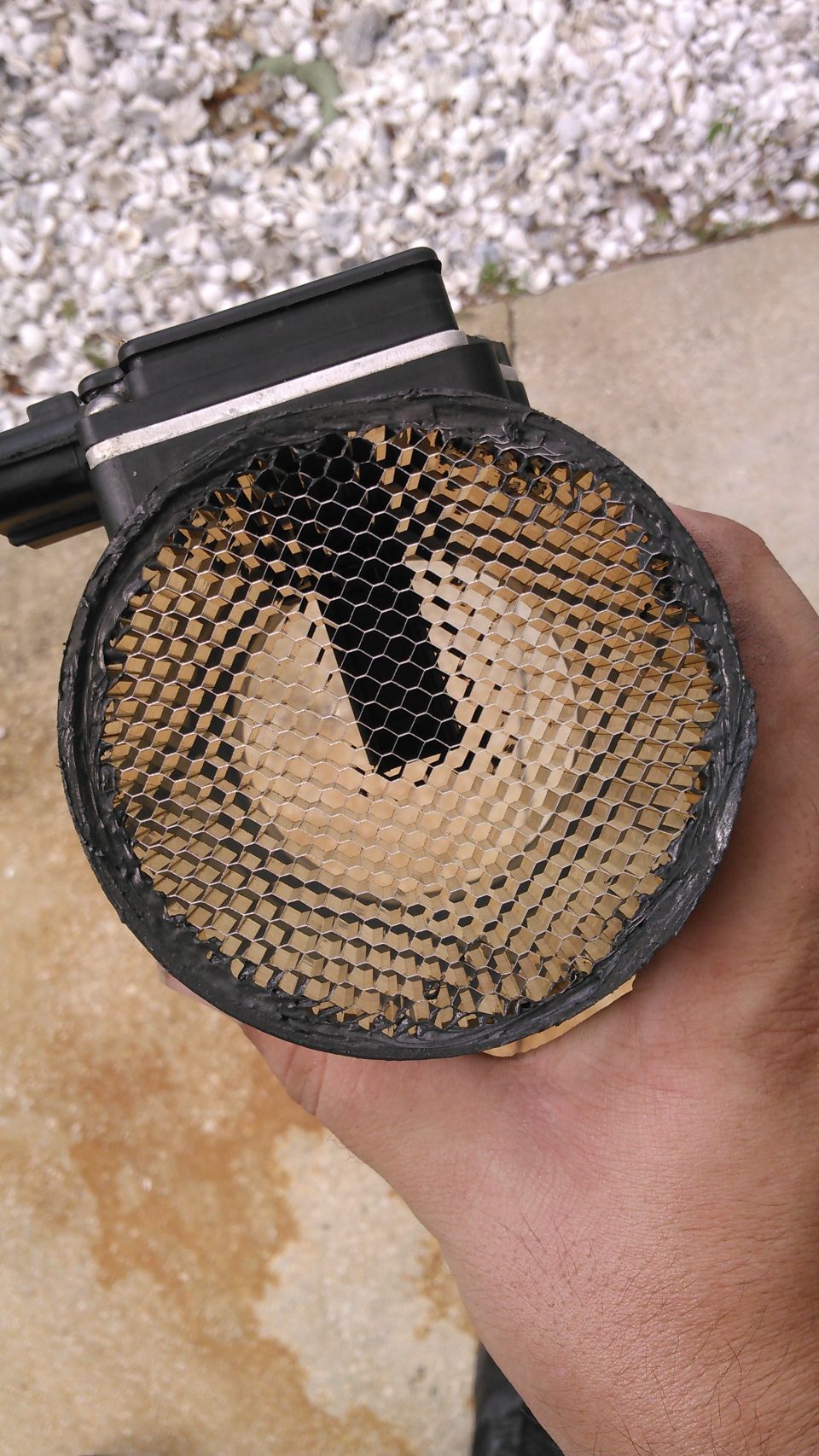 the 86mm was abit big for my inlet but the 75mm was too small so im glad i ordered the bigger size. i rolled the screen on a hard surface to crush some of the outside cells in order to make it fit. then i used some sensor-safe RTV to glue it in.

to glue it, i installed the screen deeper than it would be, then used a bead of RTV on the very outside of the housing. from the backside of the housing i pushed the screen into the bead and flush with the outside of the housing. i used a nail to clean RTV from any cells with RTV in them
