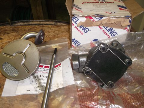 1967 Ford Mustang - Oil pump (Mellings M-57B) / shaft and screen all came from Doug at Precision Oil Pumps