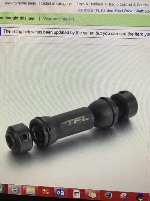 1989 Ford Bronco - This is a TFL branded drive shaft part, shown disassembled.